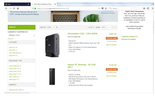 Acer銷售產品使用證據